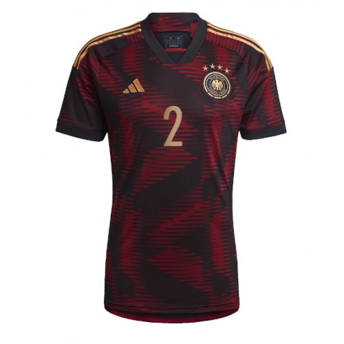 Germany Antonio Rudiger #2 Replica Away Shirt World Cup 2022 Short Sleeve